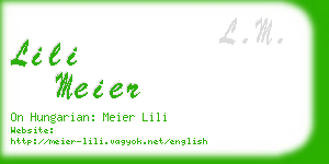 lili meier business card